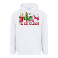 White 'tis the season pink christmas Heavyweight Hoodie - Zillion Design Studio