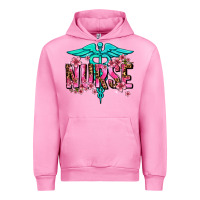 Fuchsia Pink floral nurse Urban Hoodie - AdoDesignShop