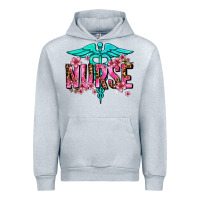 Heather Grey floral nurse Urban Hoodie - AdoDesignShop
