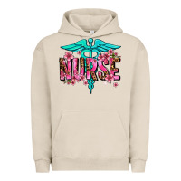 Pigment French Oak floral nurse Urban Hoodie - AdoDesignShop