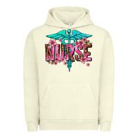 Pigment Pistachio floral nurse Urban Hoodie - AdoDesignShop