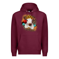 Burgundy christmas heifer Premium Hoodie - JahusDesignShop