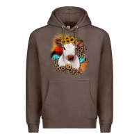 Coffee christmas heifer Premium Hoodie - JahusDesignShop