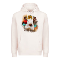 Pale Pink christmas heifer Premium Hoodie - JahusDesignShop