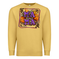 Antique Gold basketball mama with leopard Premium Sweatshirt - Zillion Design Studio