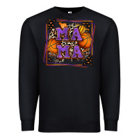 Black basketball mama with leopard Premium Sweatshirt - Zillion Design Studio