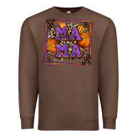Chestnut basketball mama with leopard Premium Sweatshirt - Zillion Design Studio