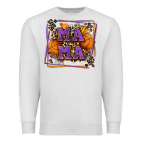 Oatmeal Heather basketball mama with leopard Premium Sweatshirt - Zillion Design Studio