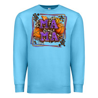 Ocean Blue basketball mama with leopard Premium Sweatshirt - Zillion Design Studio