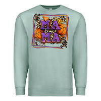 Seafoam basketball mama with leopard Premium Sweatshirt - Zillion Design Studio