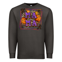 Smoke basketball mama with leopard Premium Sweatshirt - Zillion Design Studio