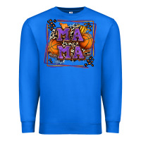 True Royal basketball mama with leopard Premium Sweatshirt - Zillion Design Studio