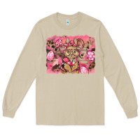 Mushroom pink camouflage bunny background Long Sleeve Tee - BarkalooDesign