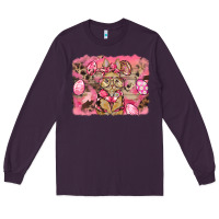 Plum pink camouflage bunny background Long Sleeve Tee - BarkalooDesign
