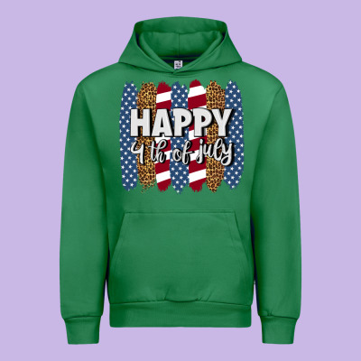 Happy 4th Of July Brushstrokes Urban Hoodie Designed By Bundleandbundleshop