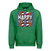 Emerald happy 4th of july brushstrokes Urban Hoodie - BundleAndBundleShop