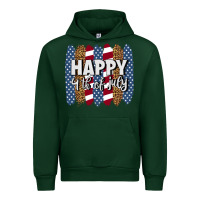 Forest Green happy 4th of july brushstrokes Urban Hoodie - BundleAndBundleShop