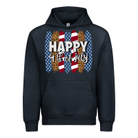 Navy happy 4th of july brushstrokes Urban Hoodie - BundleAndBundleShop
