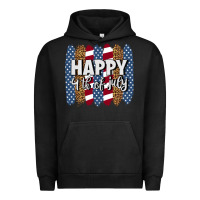 Pigment Black happy 4th of july brushstrokes Urban Hoodie - BundleAndBundleShop