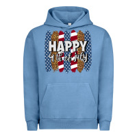Pigment Pebble Blue happy 4th of july brushstrokes Urban Hoodie - BundleAndBundleShop
