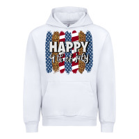 White happy 4th of july brushstrokes Urban Hoodie - BundleAndBundleShop