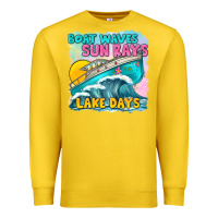 Lemon boat waves sun rays lake days Premium Sweatshirt - texasbilliewilder