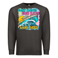Smoke boat waves sun rays lake days Premium Sweatshirt - texasbilliewilder