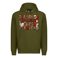 Army Green diamonds are a girl's best friend baseball Premium Hoodie - Jasminsmagicworld