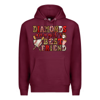Burgundy diamonds are a girl's best friend baseball Premium Hoodie - Jasminsmagicworld