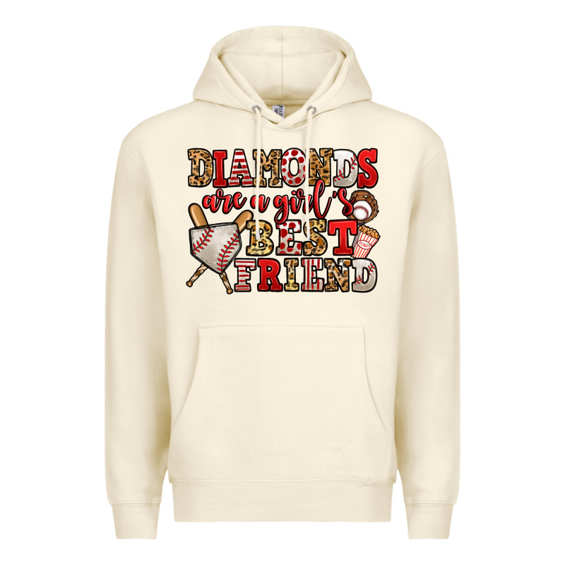 Diamonds Are A Girl's Best Friend Baseball Premium Hoodie by Jasminsmagicworld | Teevron