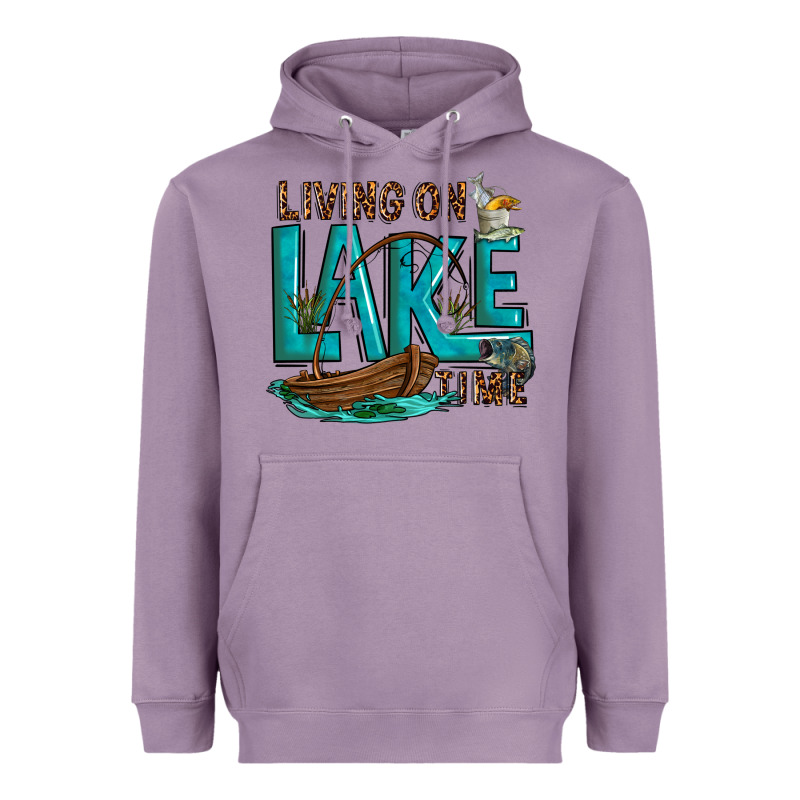 Living On Lake Time Heavyweight Hoodie by texasbilliewilder | Teevron