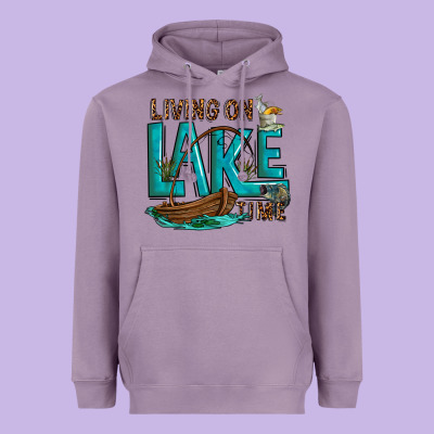 Living On Lake Time Heavyweight Hoodie Designed By Texasbilliewilder