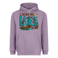 Lavender living on lake time Heavyweight Hoodie - texasbilliewilder