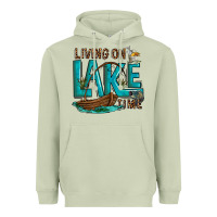Matcha living on lake time Heavyweight Hoodie - texasbilliewilder