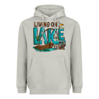 Moon Dust living on lake time Heavyweight Hoodie - texasbilliewilder