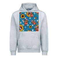 Heather Grey 4th of july sunflowers hotdog seamless pattern Urban Hoodie - BundleAndBundleShop