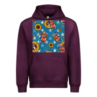 Mauve Wine 4th of july sunflowers hotdog seamless pattern Urban Hoodie - BundleAndBundleShop