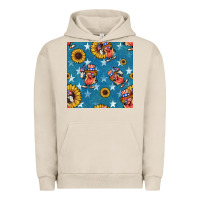 Pigment French Oak 4th of july sunflowers hotdog seamless pattern Urban Hoodie - BundleAndBundleShop