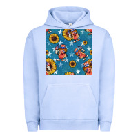 Pigment Grape Ice 4th of july sunflowers hotdog seamless pattern Urban Hoodie - BundleAndBundleShop