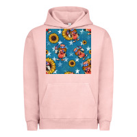 Pigment Salmon 4th of july sunflowers hotdog seamless pattern Urban Hoodie - BundleAndBundleShop