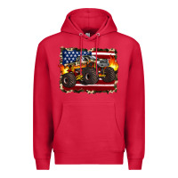 Cardinal american flag monster truck Premium Hoodie - Artiststas
