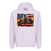 Lilac american flag monster truck Premium Hoodie - Artiststas