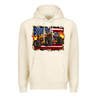 Tofu american flag monster truck Premium Hoodie - Artiststas