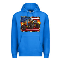 True Royal american flag monster truck Premium Hoodie - Artiststas