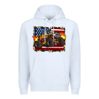 White american flag monster truck Premium Hoodie - Artiststas