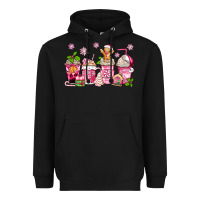 Black pink christmas coffee cups Heavyweight Hoodie - Zillion Design Studio