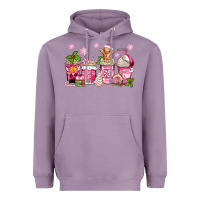 Lavender pink christmas coffee cups Heavyweight Hoodie - Zillion Design Studio
