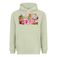 Matcha pink christmas coffee cups Heavyweight Hoodie - Zillion Design Studio