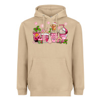 Mushroom pink christmas coffee cups Heavyweight Hoodie - Zillion Design Studio