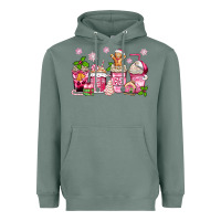 Sage pink christmas coffee cups Heavyweight Hoodie - Zillion Design Studio